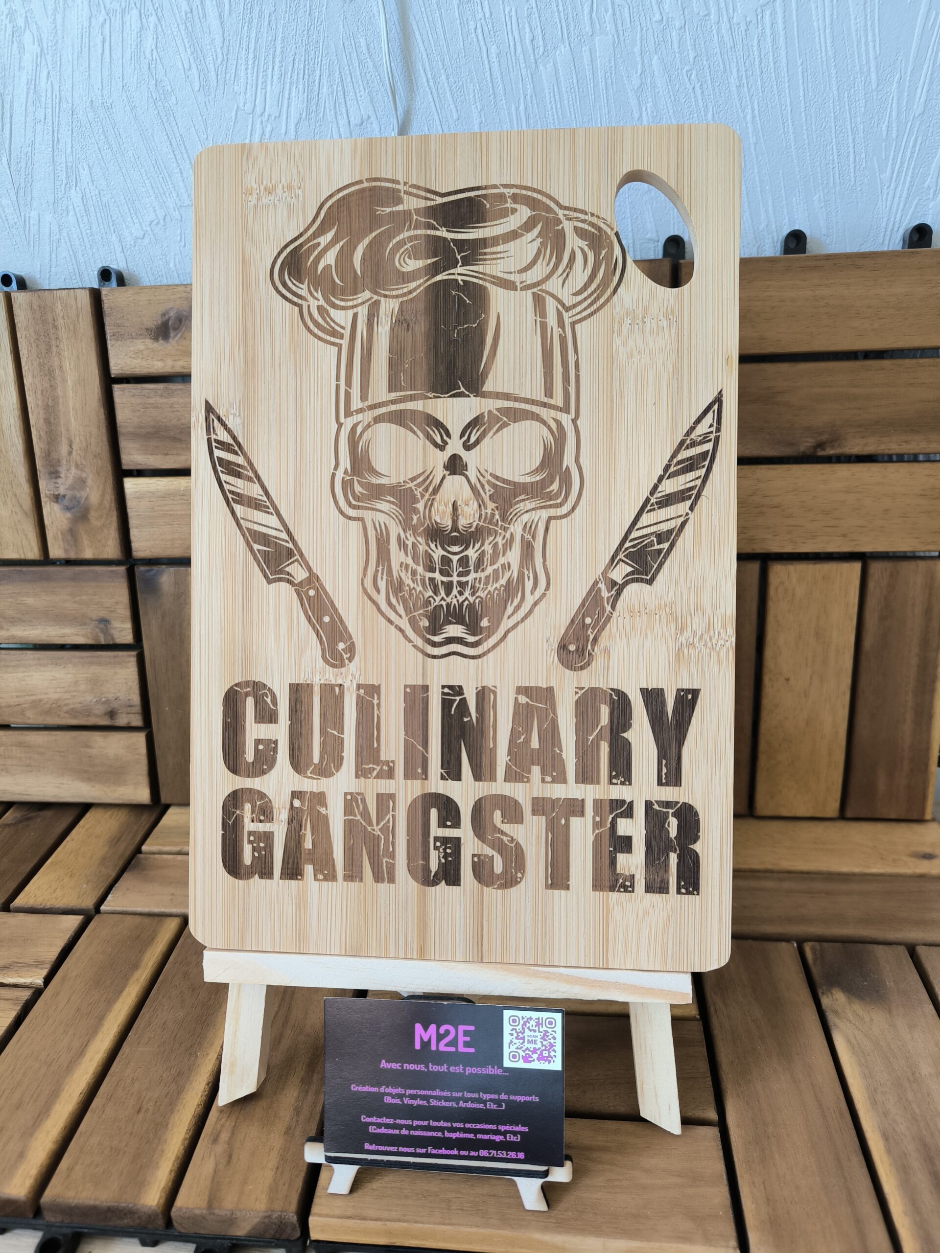Planche Apero en bambou personnalisable par gravure – Image 3