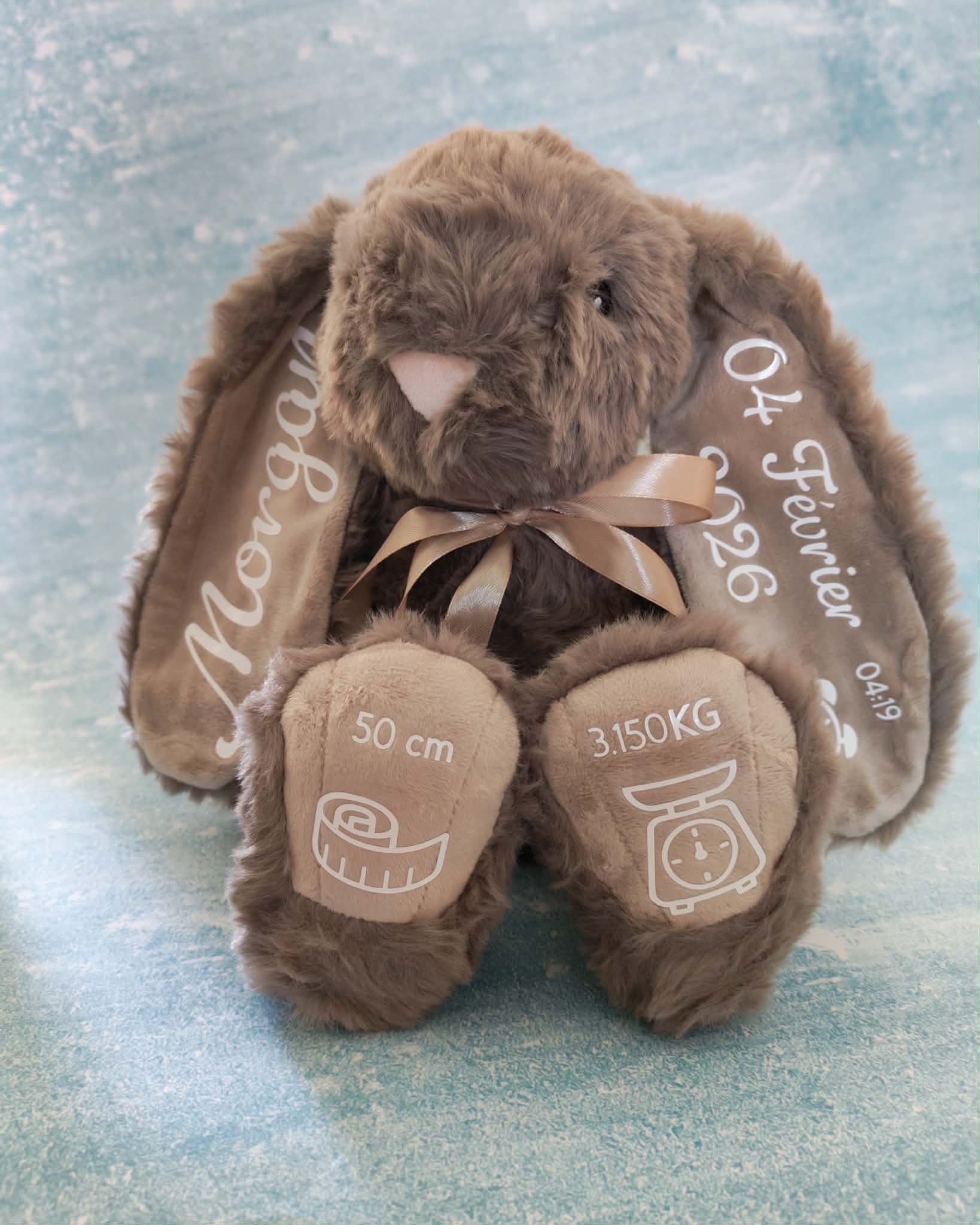 Personnalisation Doudou Lapin Naissance